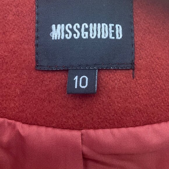 Missguided 10 Sleeveless Orange Longline Vest Jacket Duster Gilet Minimalist - Picture 3 of 10